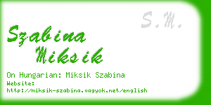 szabina miksik business card